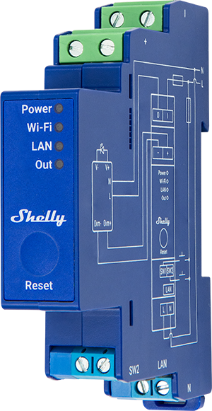 SHELLY Pro Dimmer 0/1-10V PM Stmívač SHELLY Pro Dimmer 0/1-10V PM Stmívač